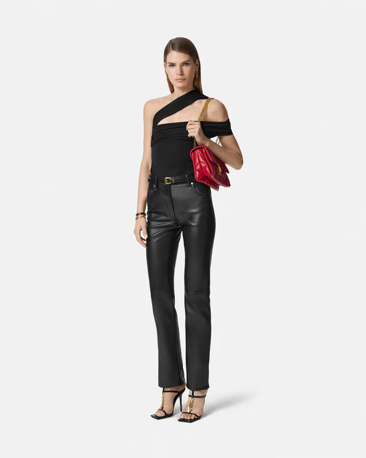 Versace ONE-SHOULDER GATHERED TOP