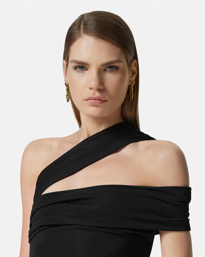 Versace ONE-SHOULDER GATHERED TOP