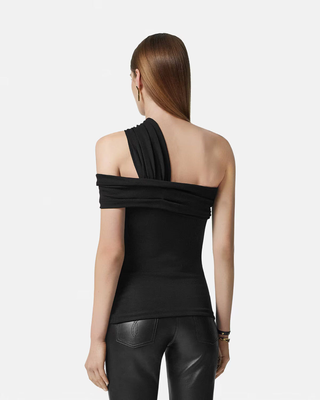 Versace ONE-SHOULDER GATHERED TOP