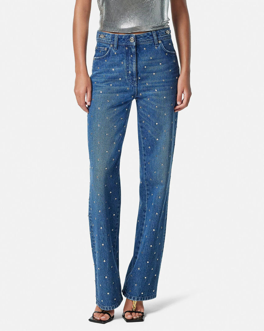 VERSACE CIELO STELLATO MEDUSA '95 BOYFRIEND JEANS
