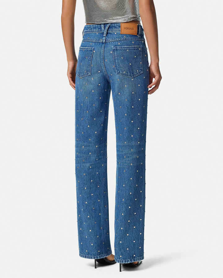 VERSACE CIELO STELLATO MEDUSA '95 BOYFRIEND JEANS