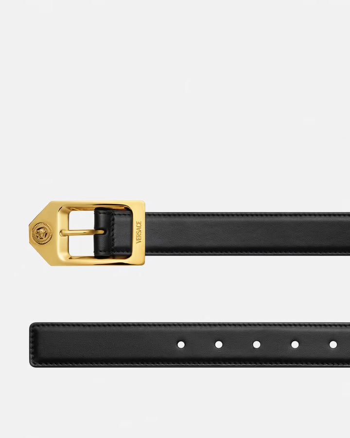 VERSACE Medusa Biggie Leather Belt 1.2"
