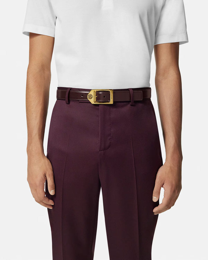 VERSACE Medusa Biggie Leather Belt 1.2"