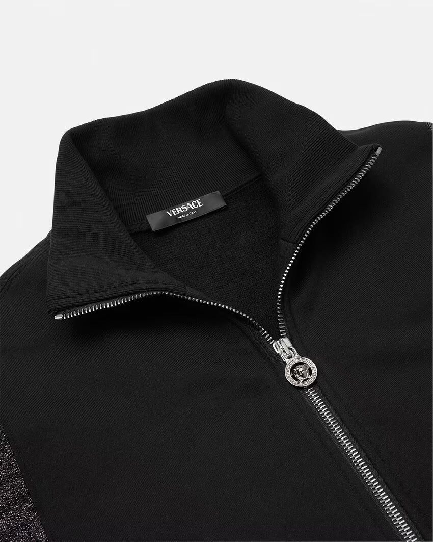 VERSACE Barocco Jacquard Lurex Zip Sweatshirt