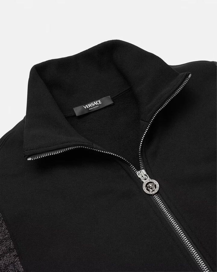 VERSACE Barocco Jacquard Lurex Zip Sweatshirt
