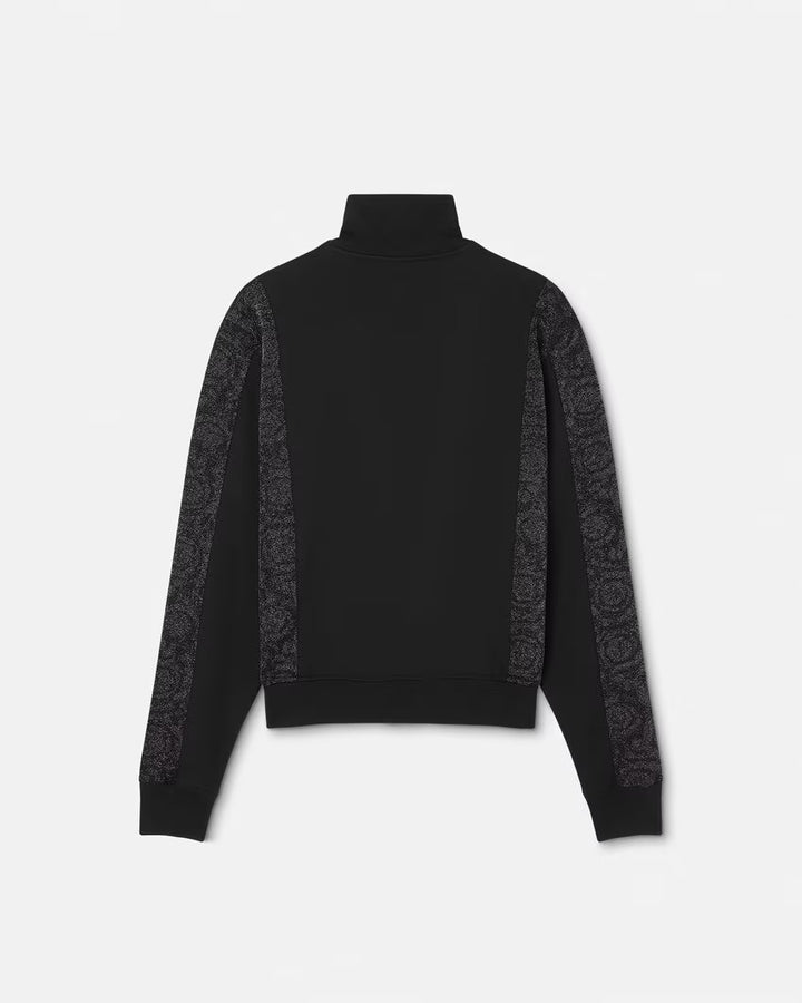 VERSACE Barocco Jacquard Lurex Zip Sweatshirt