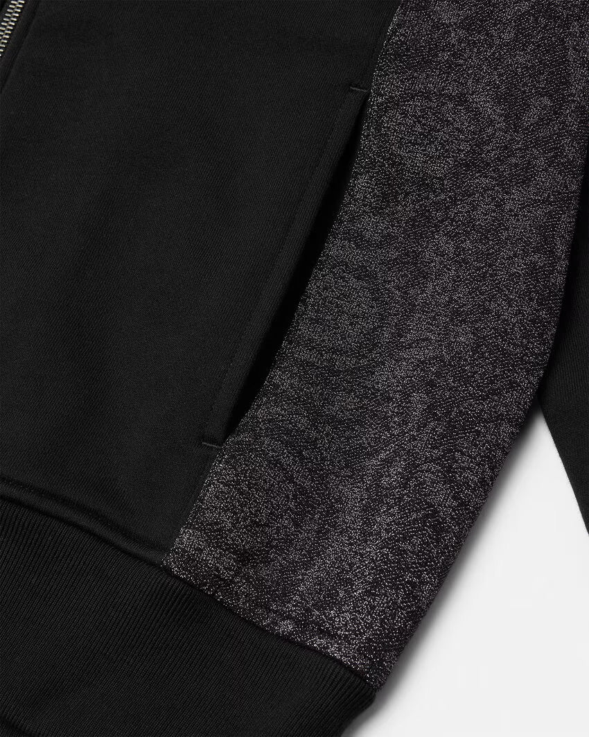 VERSACE Barocco Jacquard Lurex Zip Sweatshirt