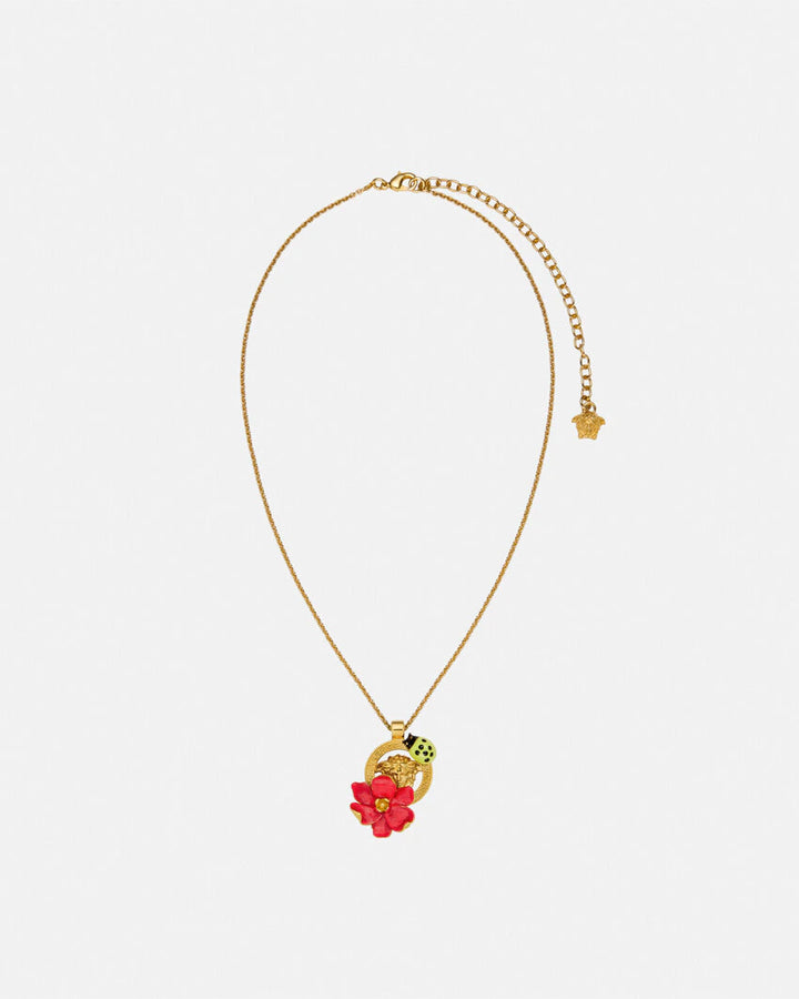 VERSACE STRAWBERRY GARDEN PENDANT NECKLACE