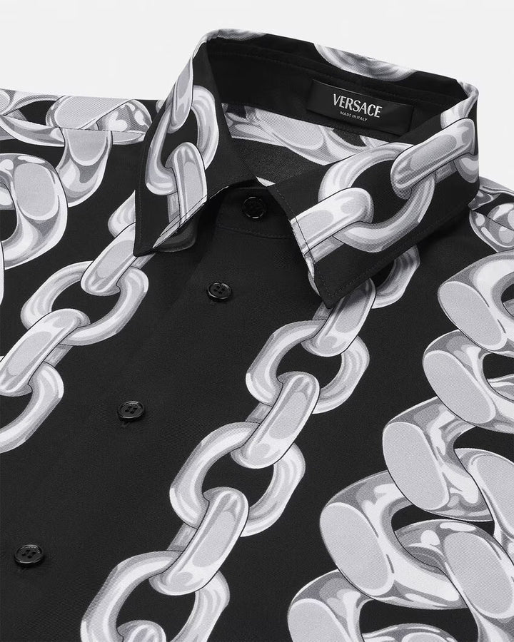 Versace MEDUSA CHAINS SILK SHIRT