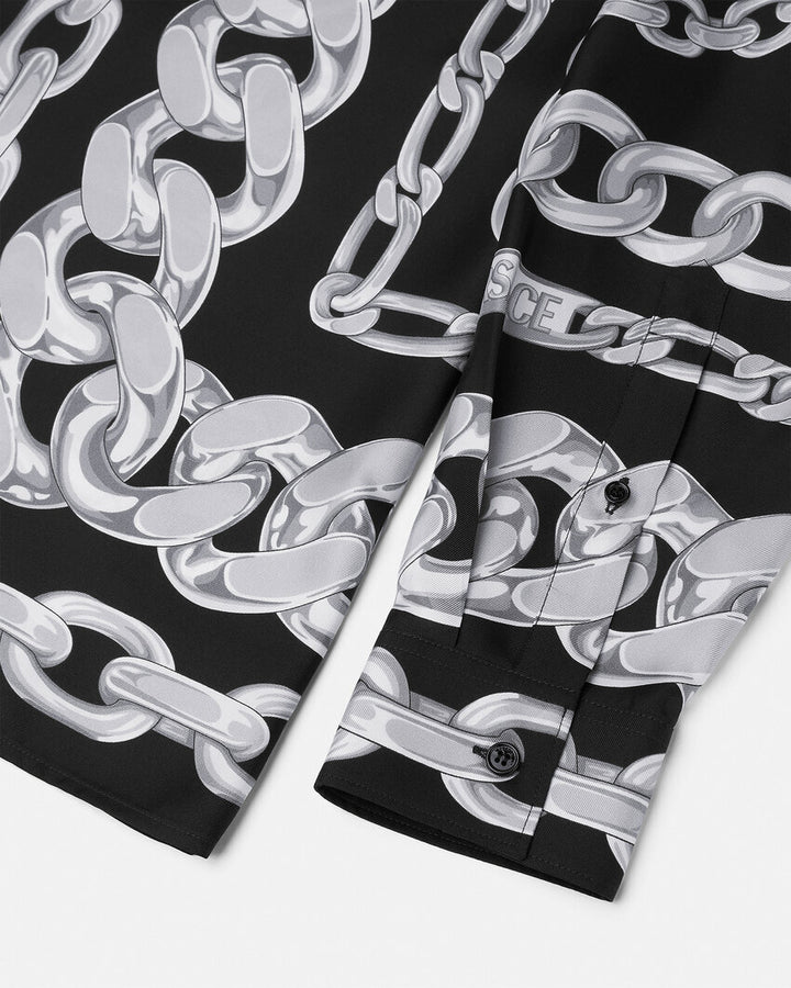 Versace MEDUSA CHAINS SILK SHIRT