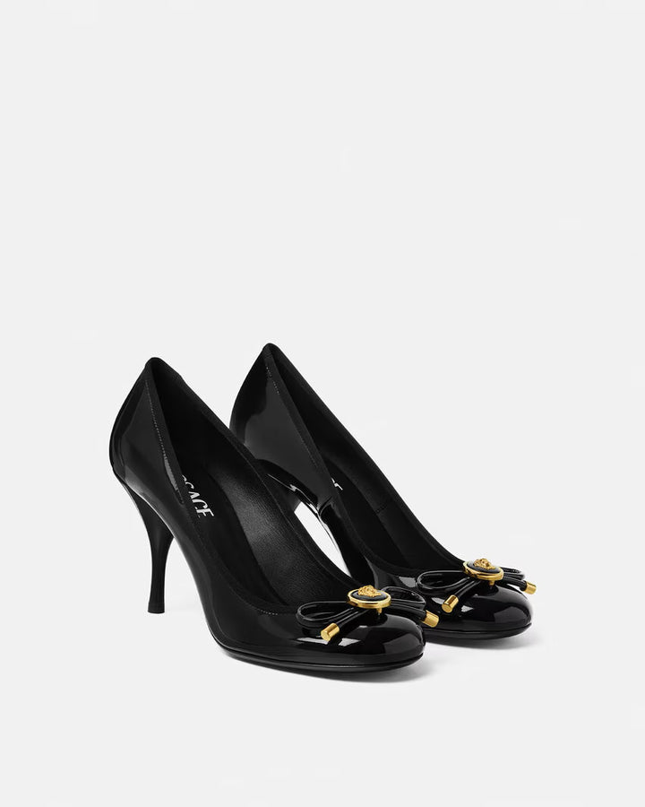 VERSACE  Opera Bow Patent Pumps 85 mm