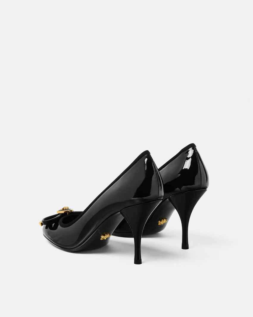 VERSACE  Opera Bow Patent Pumps 85 mm