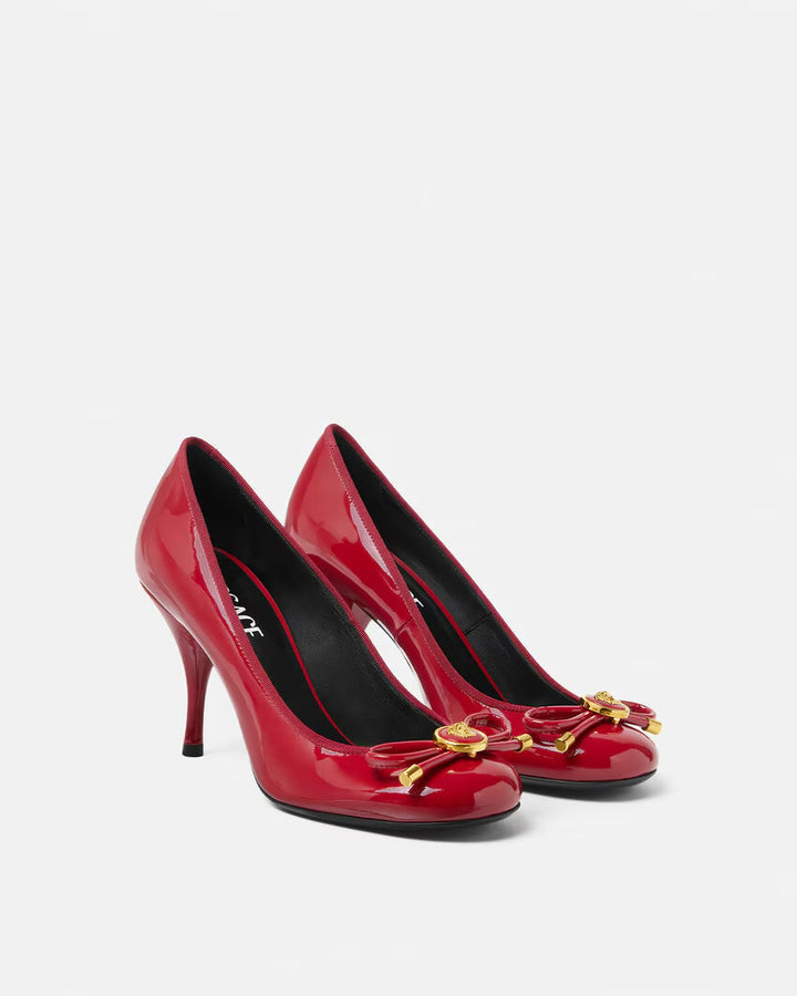VERSACE  Opera Bow Patent Pumps 85 mm