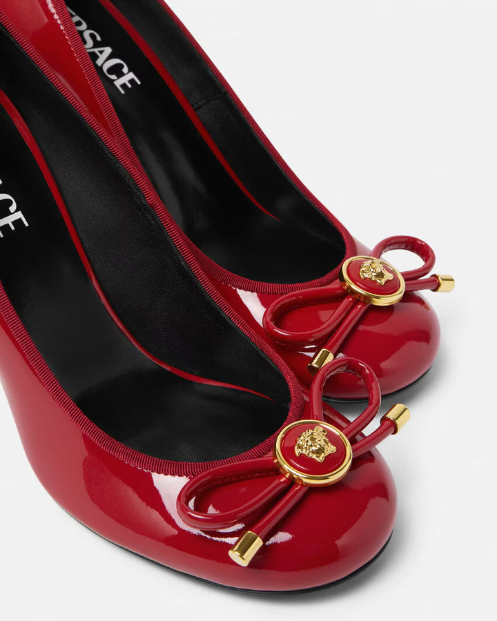 VERSACE  Opera Bow Patent Pumps 85 mm