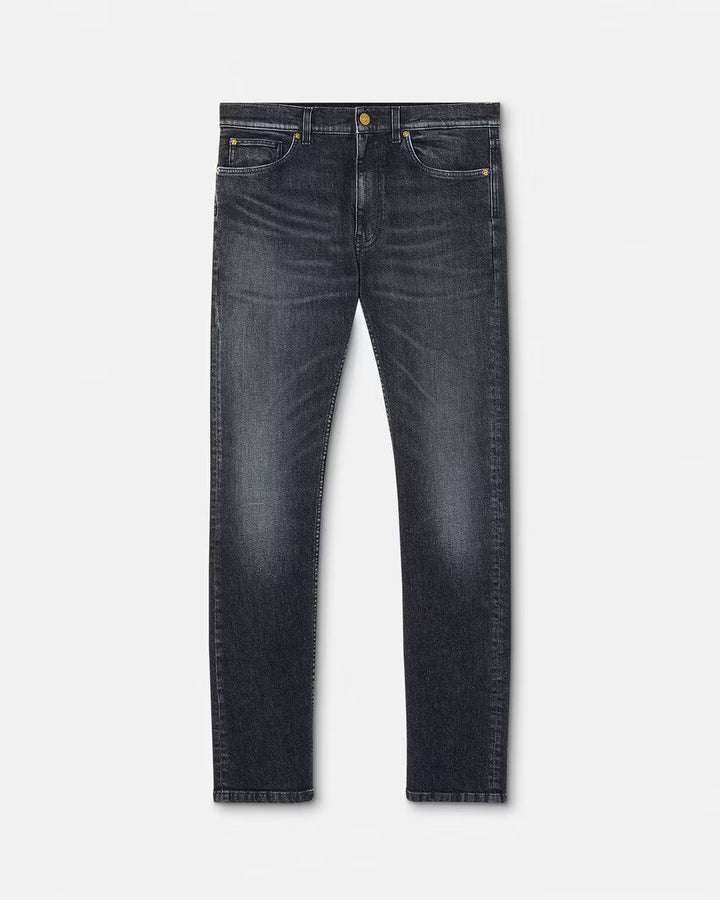 VERSACE Embroidered Medusa Slim-Fit Jeans