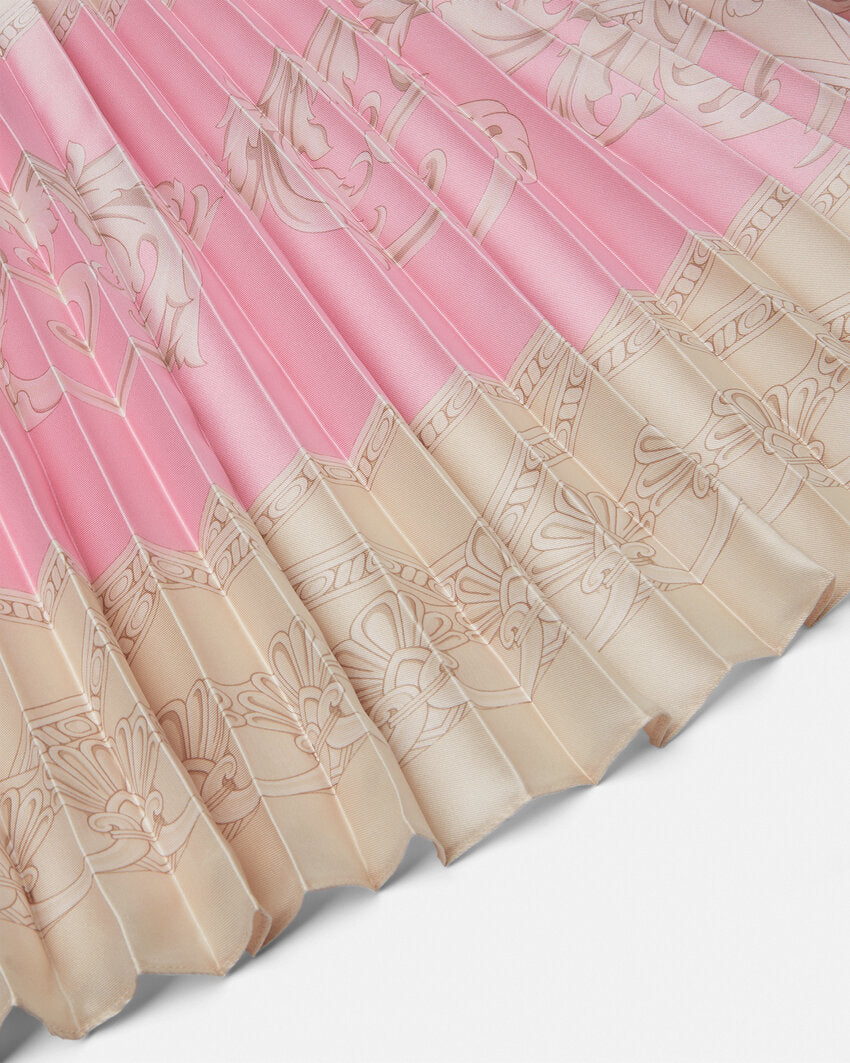 VERSACE LA COUPE DES DIEUX PLEATED MIDI SKIRT