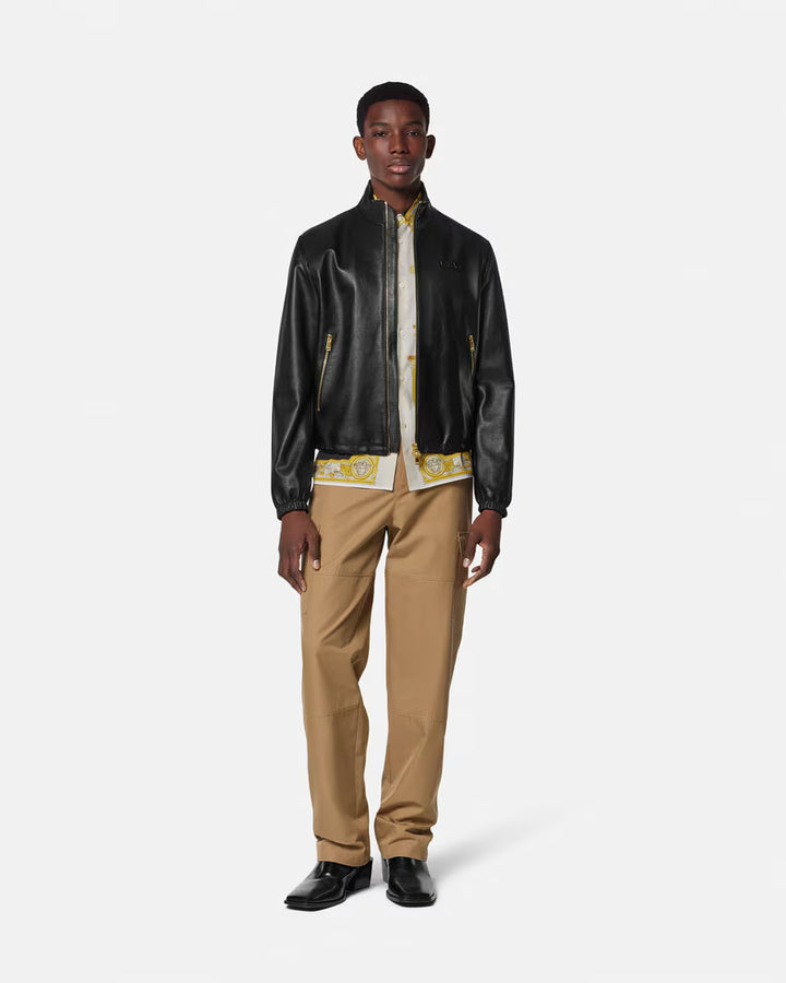 VERSACE Plongé Leather Jacket