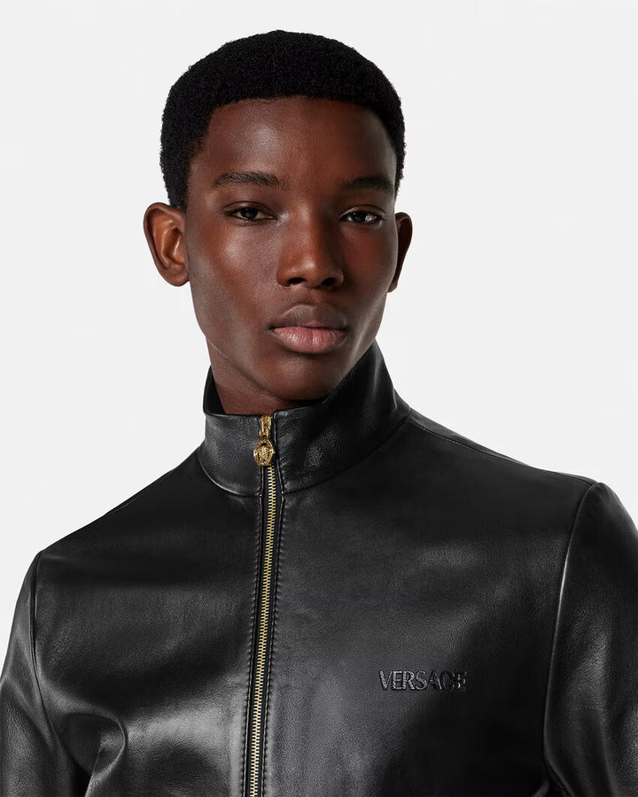 VERSACE Plongé Leather Jacket