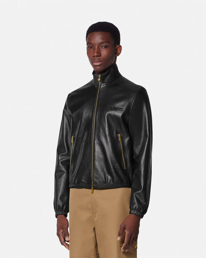 VERSACE Plongé Leather Jacket