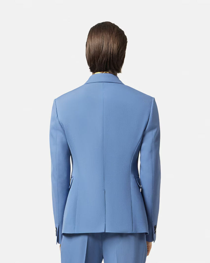 VERSACE Single-Breasted Wool Blazer