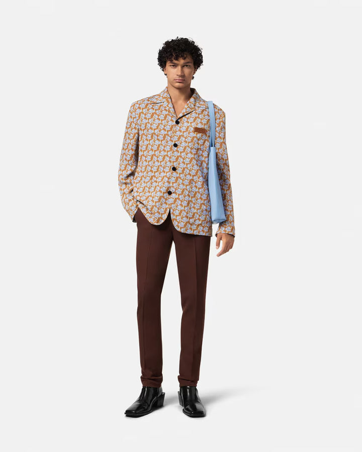 VERSACE Poppies Single-Breasted Cady Blazer