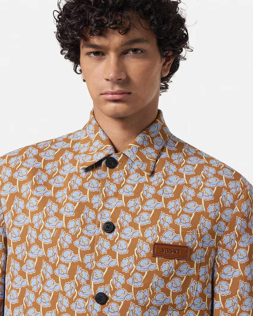 VERSACE Poppies Single-Breasted Cady Blazer