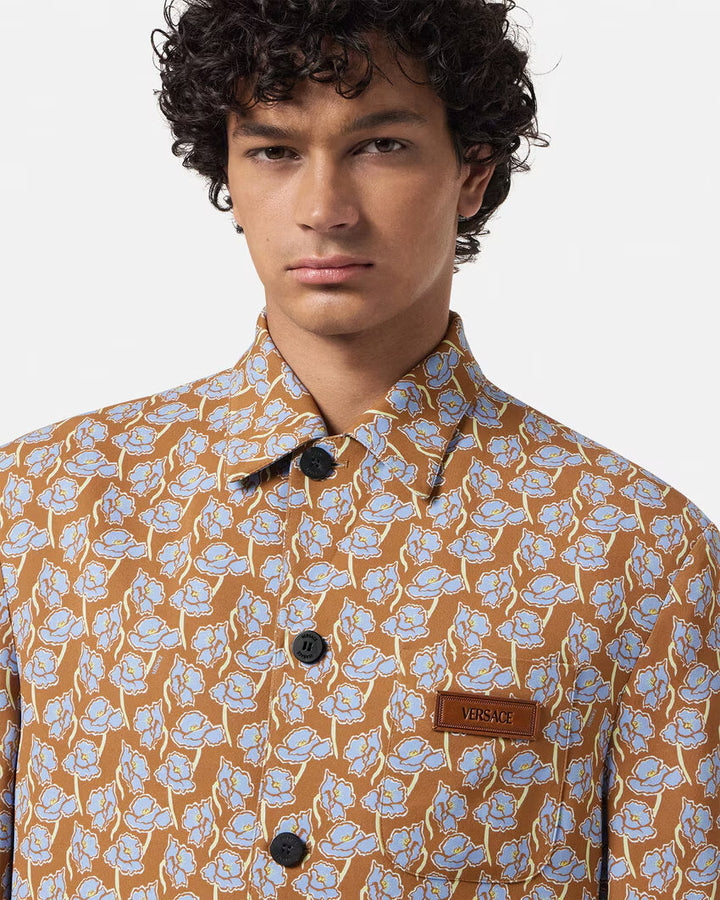 VERSACE Poppies Single-Breasted Cady Blazer