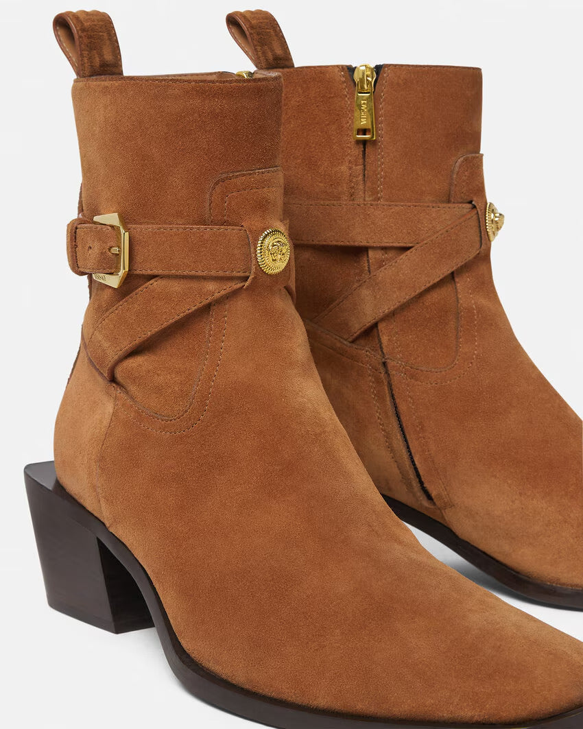 VERSACE Angelo Suede Chelsea Boots 70 mm