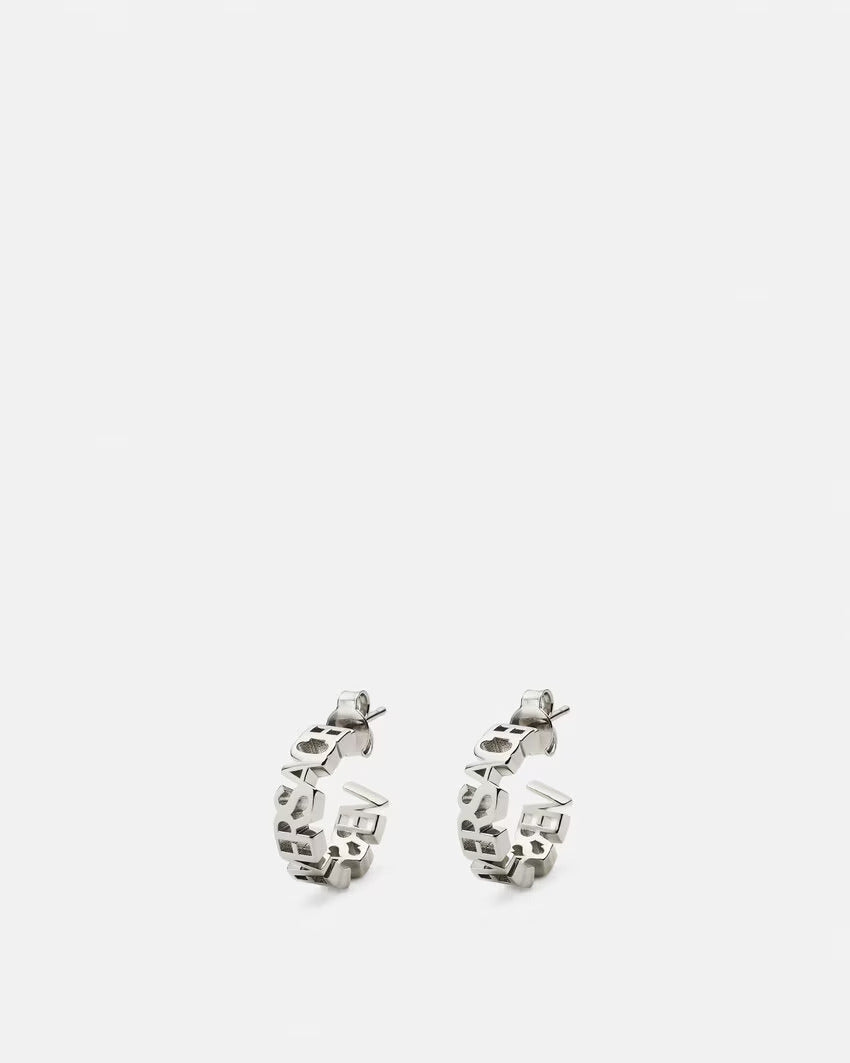 VERSACE Versace Logo Hoop Earrings
