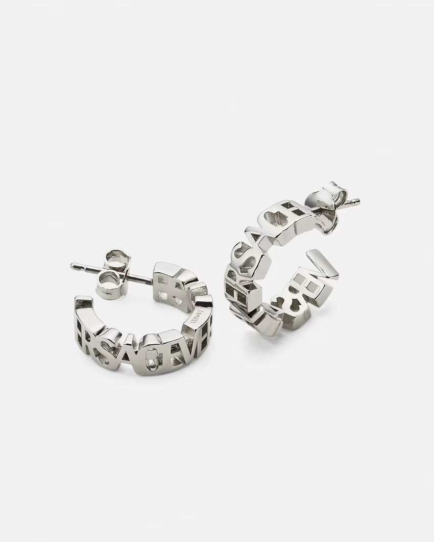 VERSACE Versace Logo Hoop Earrings