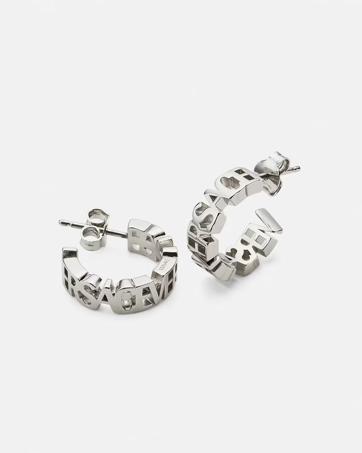 VERSACE Versace Logo Hoop Earrings
