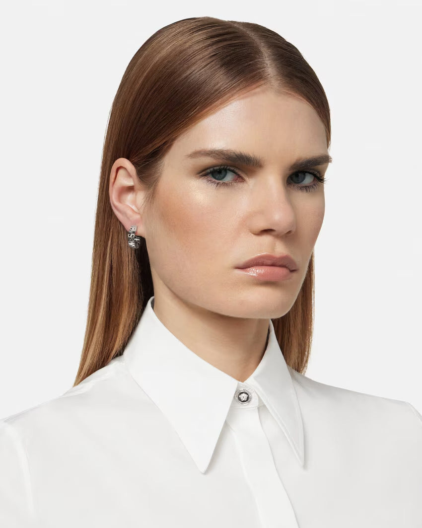VERSACE Versace Logo Hoop Earrings