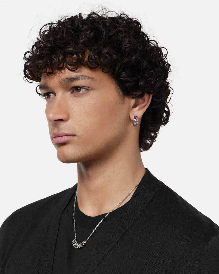 VERSACE Versace Logo Hoop Earrings