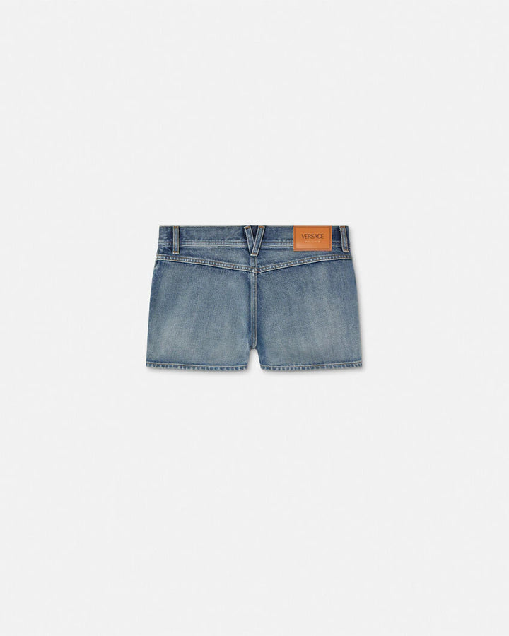 VERSACE MADE IN JAPAN LOW-WAIST DENIM SHORTS