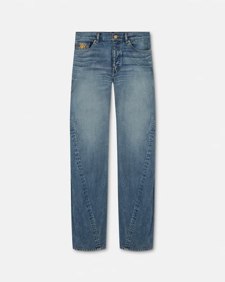 VERSACE Made in Japan Baggy Twisted Jeans
