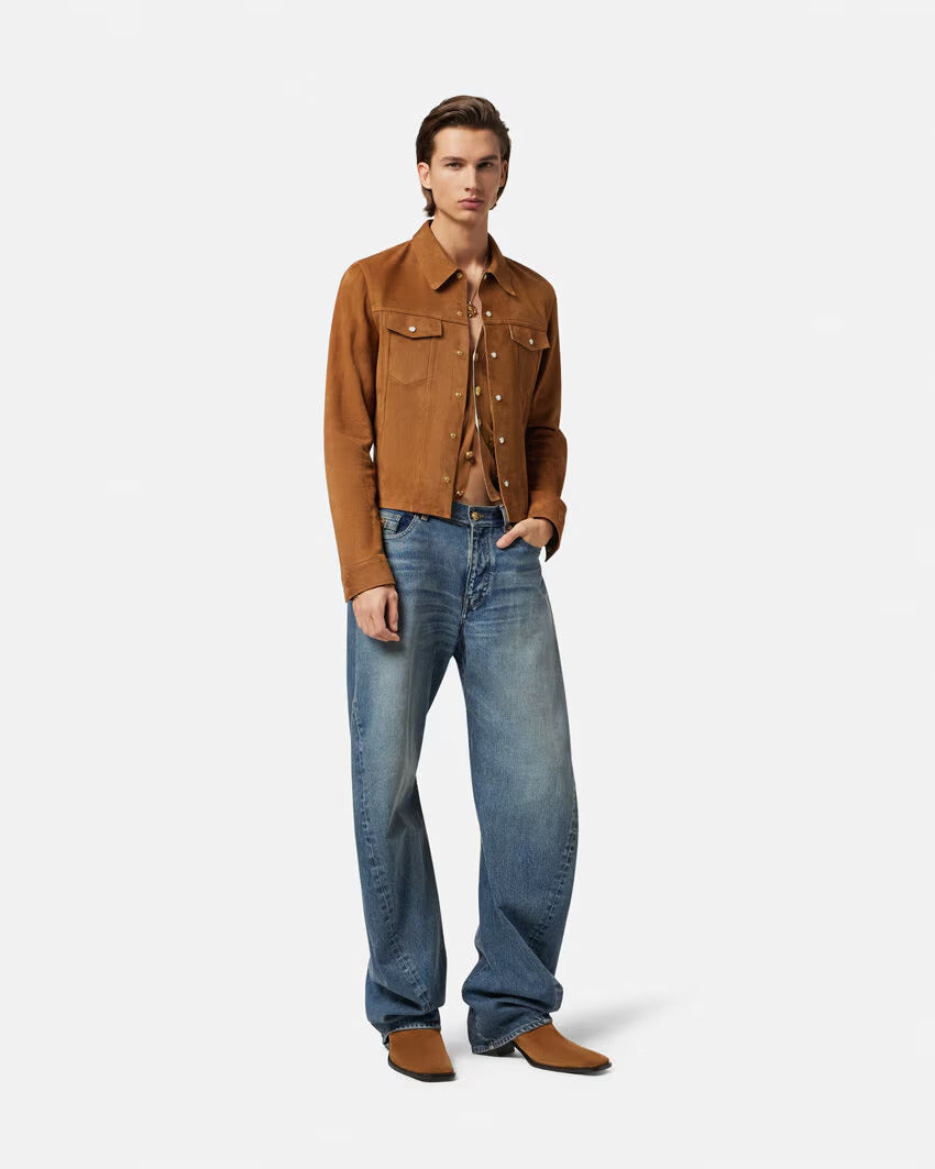VERSACE Made in Japan Baggy Twisted Jeans