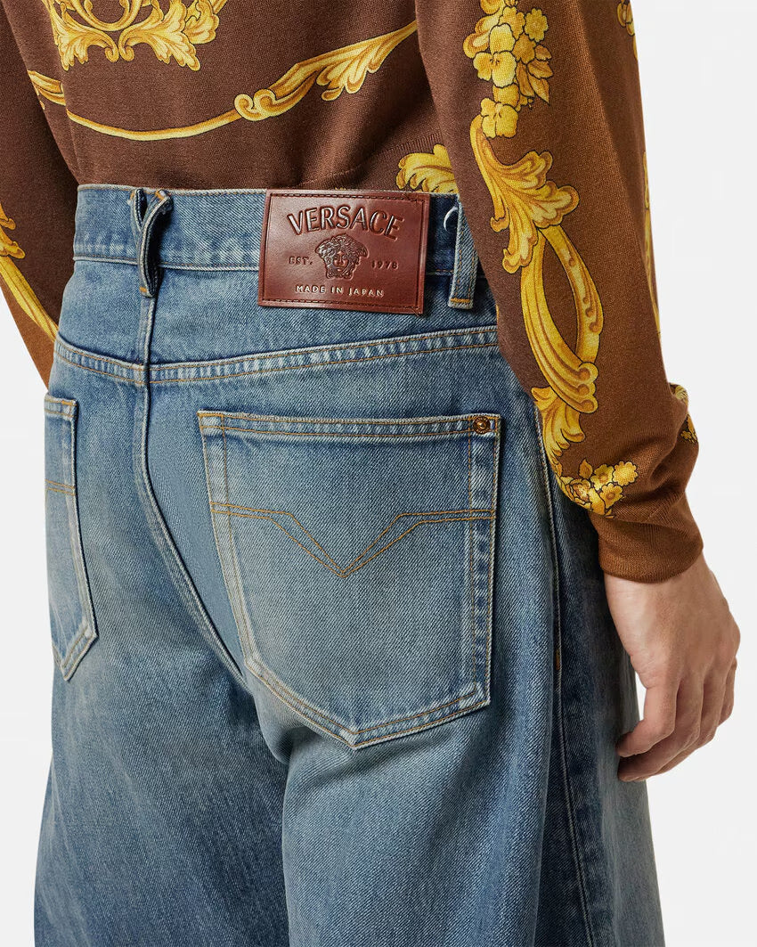 VERSACE Made in Japan Baggy Twisted Jeans