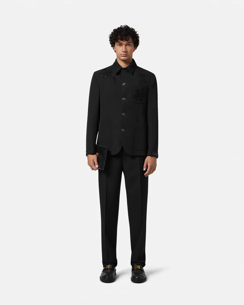 VERSACE Wool Formal Pants