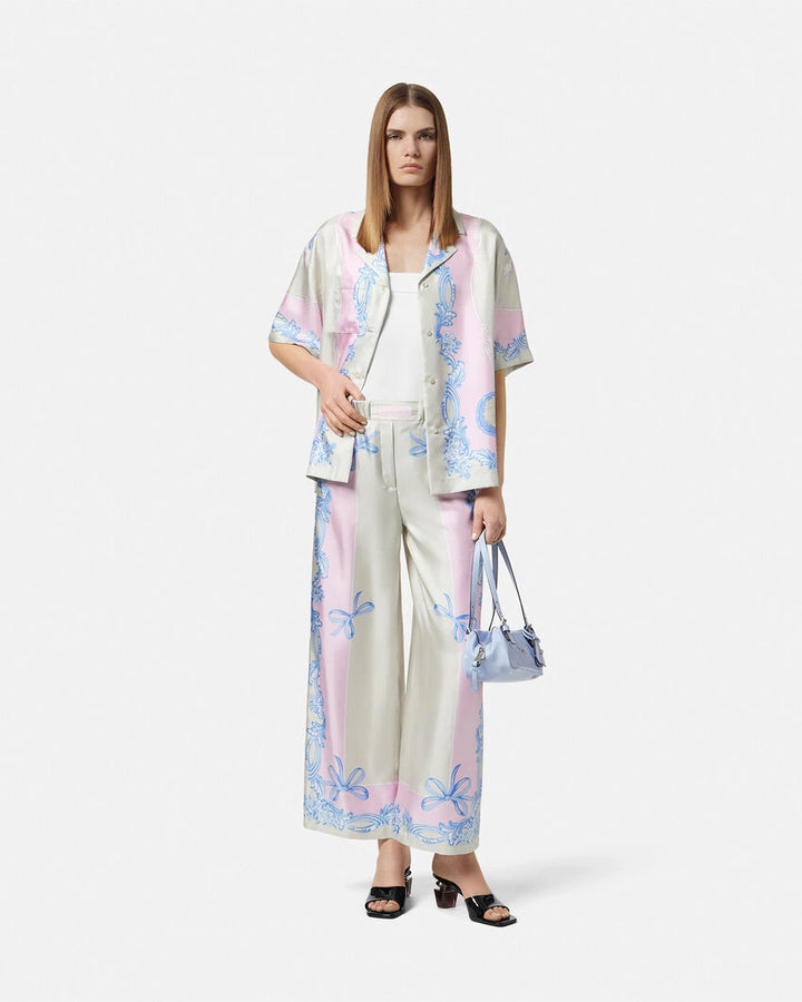 VERSACE CAMEO SILK PANTS