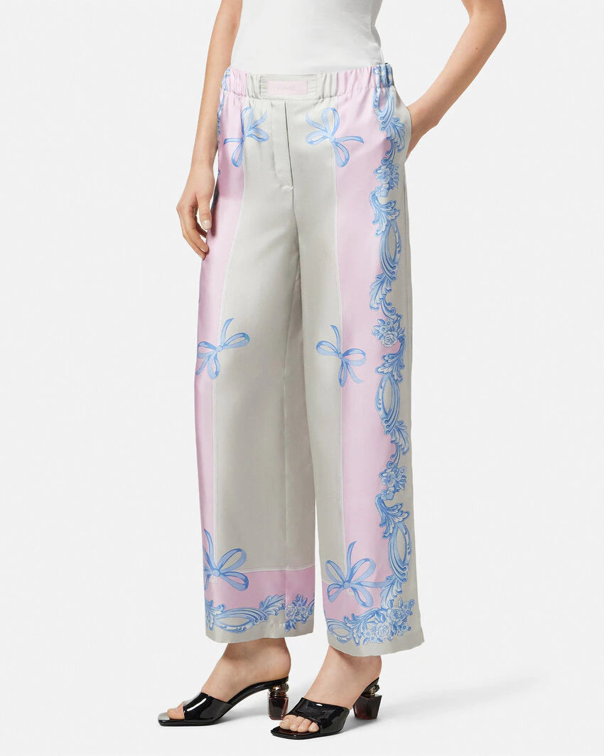 VERSACE CAMEO SILK PANTS