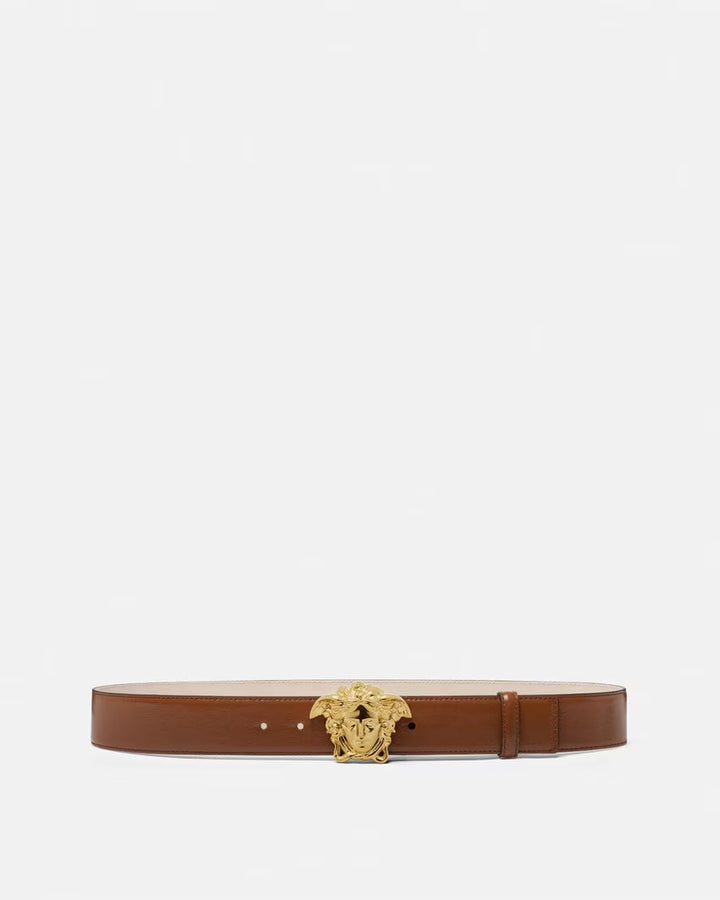 VERSACE La Medusa Leather Belt 1.6"