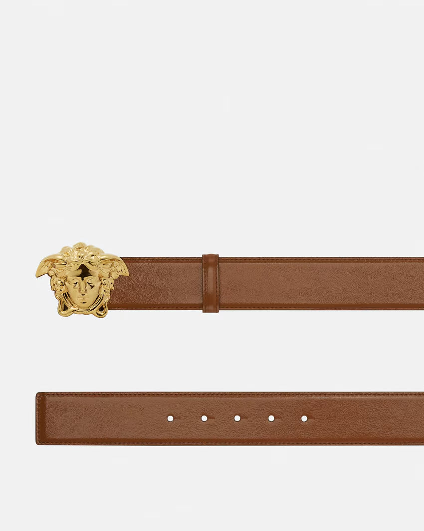 VERSACE La Medusa Leather Belt 1.6"