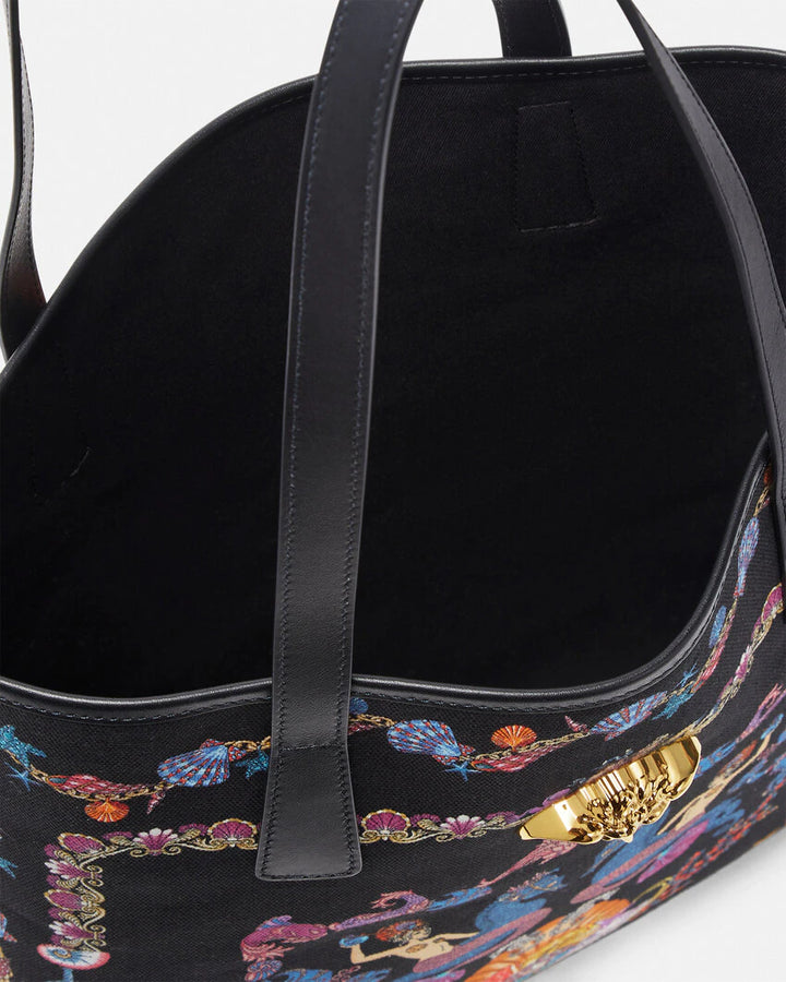 VERSACE CORAL THEATRE LA MEDUSA CANVAS TOTE BAG
