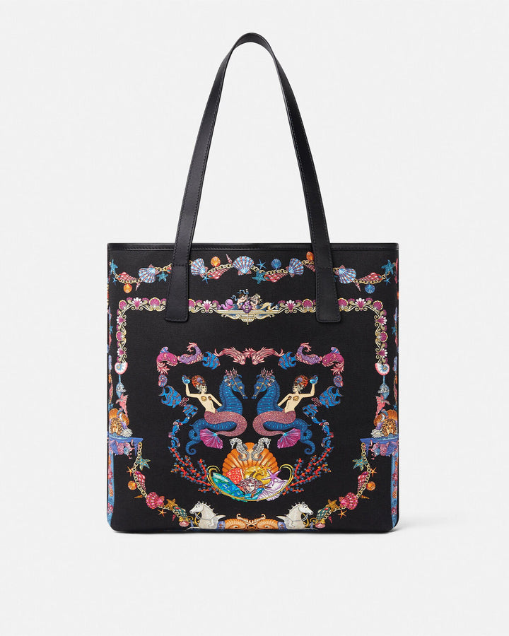 VERSACE CORAL THEATRE LA MEDUSA CANVAS TOTE BAG