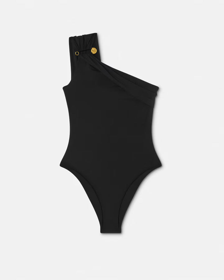 VERSACE Safety Pin Gathered One-Piece Swimsuit
