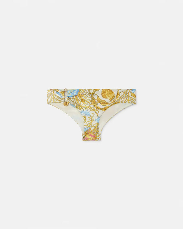 VERSACE Underwater Barocco Metallic Bikini Bottoms