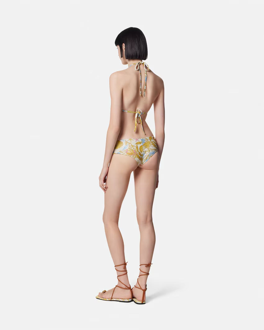 VERSACE Underwater Barocco Metallic Bikini Bottoms
