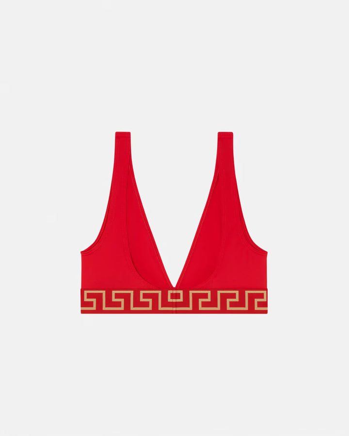 VERSACE Greca Border Bikini Top