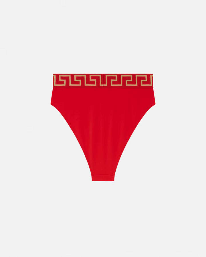 VERSACE Greca Border High Waist Bikini Bottoms