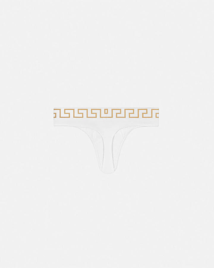 VERSACE GRECA BORDER THONG